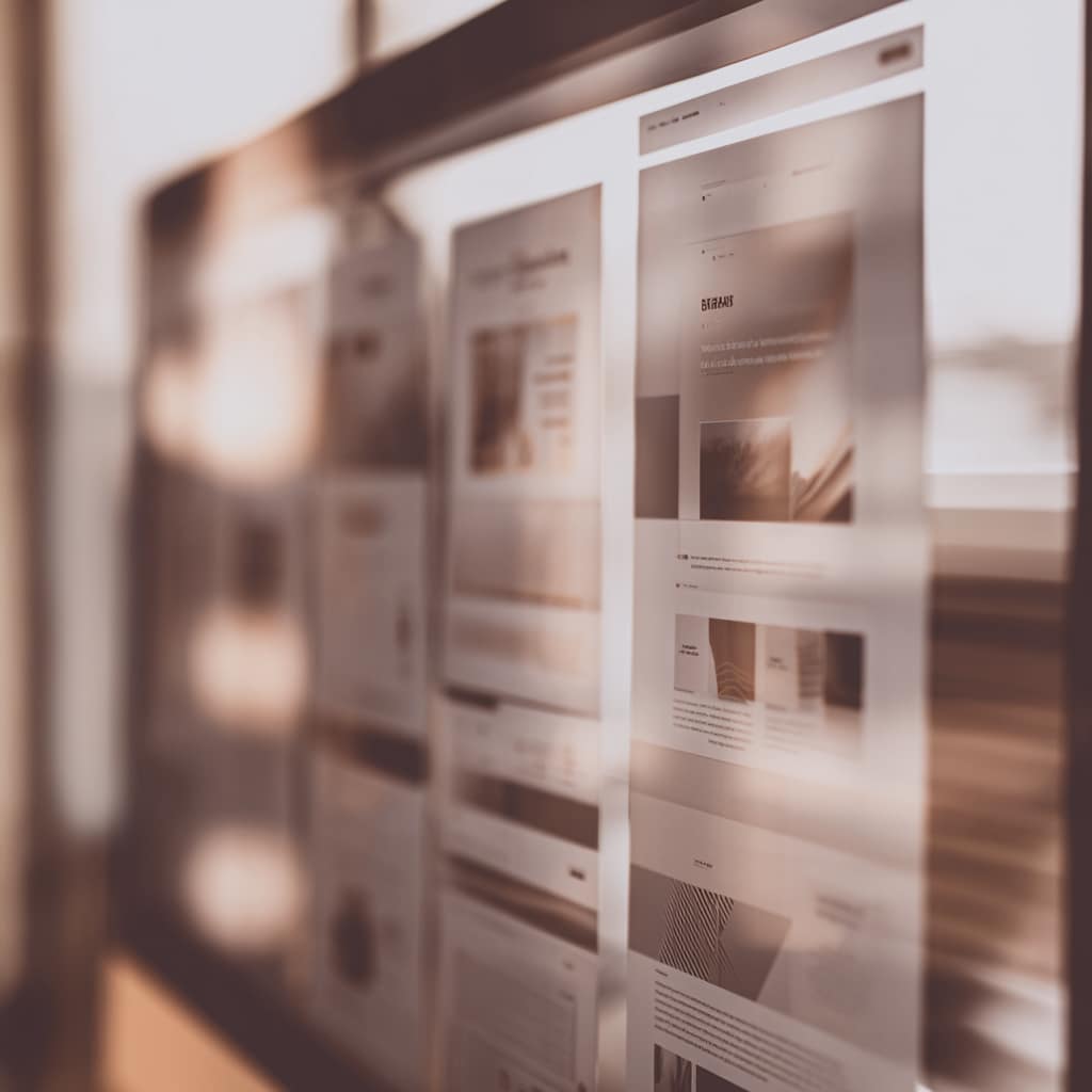 Webdesign mit klarer Typografie und Struktur